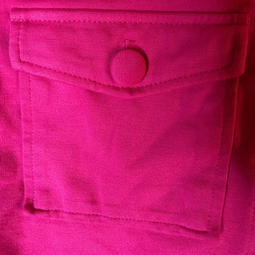 Nicole Miller New York Hot Pink Button Front Cropped Jacket Size S Barbiecore - Picture 8 of 16